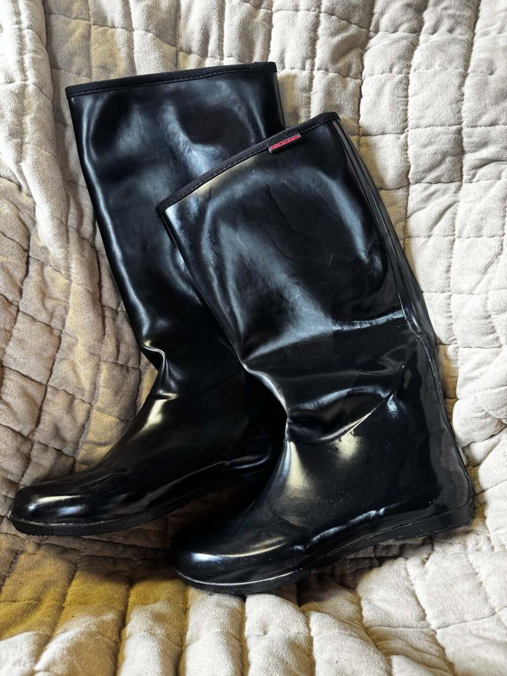 Baffin Packables Women's Pack-W001 Glossy Black Tall Rain Boots Size 7 US